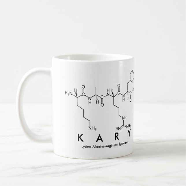 Kary peptide name mug (Left)