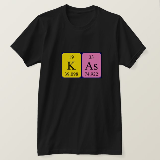 Kas periodic table name shirt (Design Front)