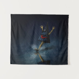 Kasa Obake Japanese Umbrella Ghost Rainy Day Tapestry