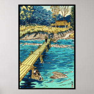 Kasamatsu Shiro Musashi Arashiyama shin hanga Poster