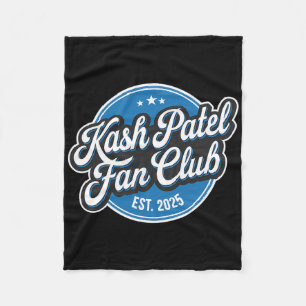 Kash Patel Fan Club Est. 2025 Retro Logo Trump Nom Fleece Blanket
