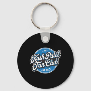 Kash Patel Fan Club Est. 2025 Retro Logo Trump Nom Key Ring