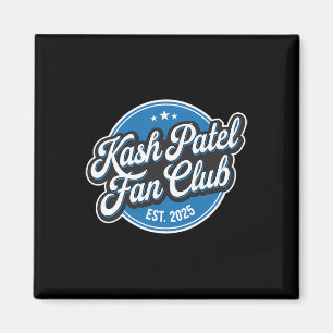 Kash Patel Fan Club Est. 2025 Retro Logo Trump Nom Magnet