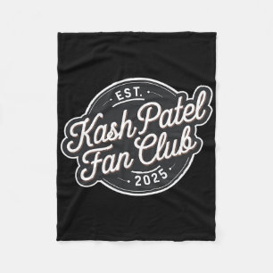 Kash Patel Fan Club Est. 2025 Vintage Logo Trump N Fleece Blanket