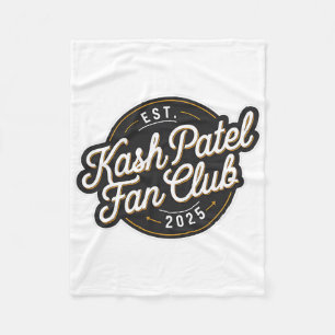 Kash Patel Fan Club Est. 2025 Vintage Logo Trump N Fleece Blanket