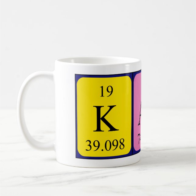 Kash periodic table name mug (Left)