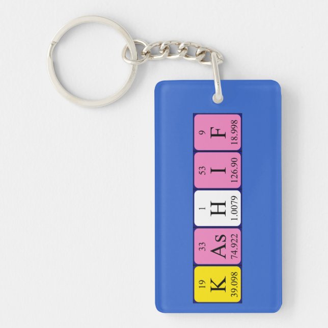 Kashif periodic table name keyring (Front)