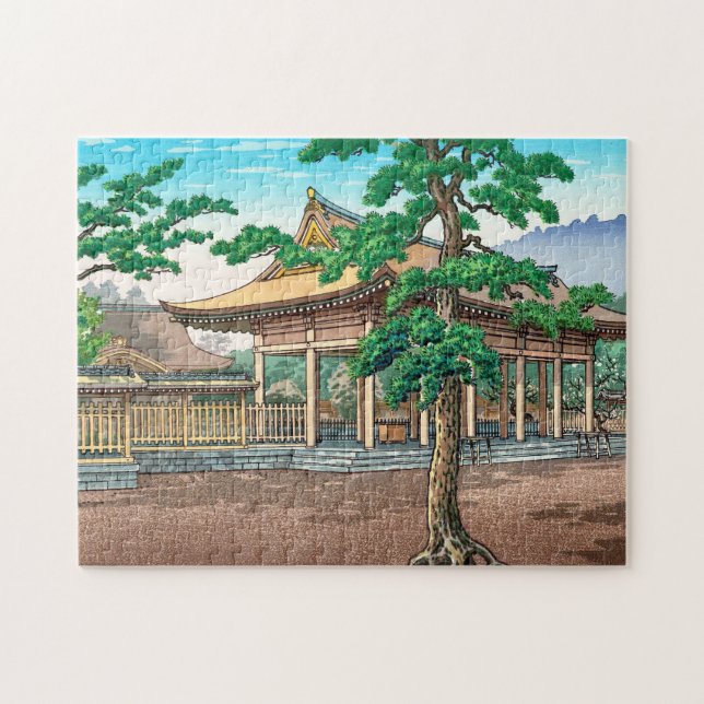 Kashiwara Shrine summer scenery Japanese hanga Jigsaw Puzzle (Horizontal)