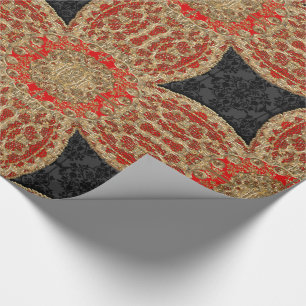 Kashmid Scarlet Wrapping Paper