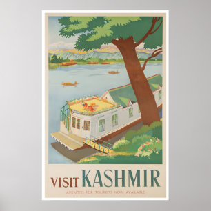 Kashmir Art India Travel Poster Indian Print