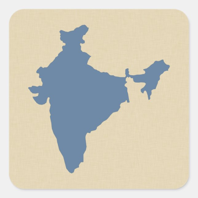 Kashmir Blue Spice Moods India Square Sticker (Front)