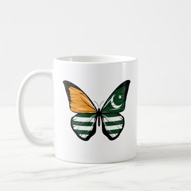 Kashmir Butterfly Flag Coffee Mug (Left)
