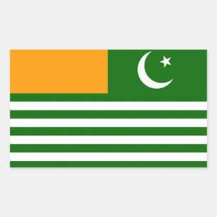 kashmir country flag province region symbol rectangular sticker