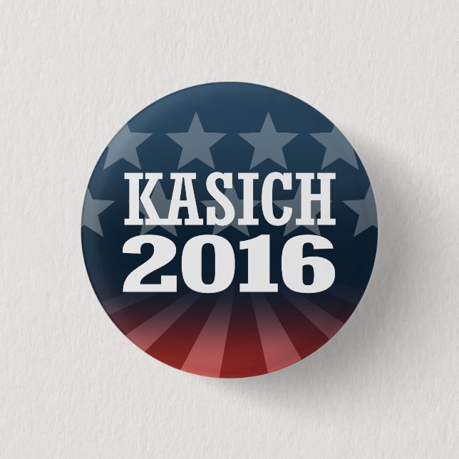 KASICH 2016 3 CM ROUND BADGE (Front)