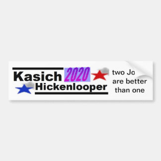 Kasich-Hickenlooper 2020 Bumper Sticker