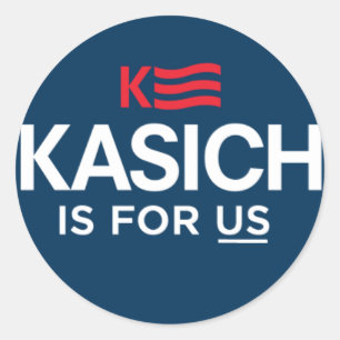Kasich is for Us Logo Classic Round Sticker