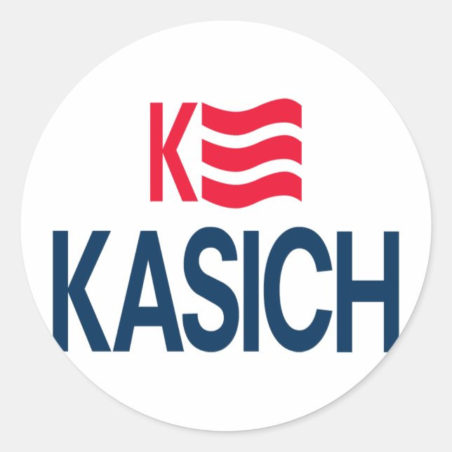 Kasich Logo Classic Round Sticker (Front)