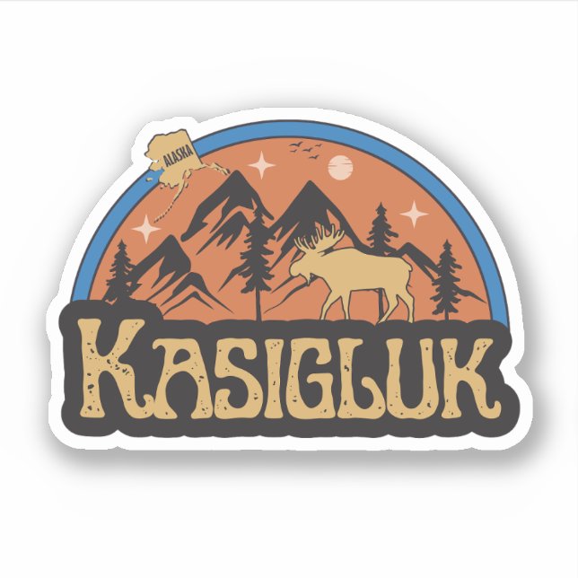 Kasigluk, Alaska Sticker (Front)