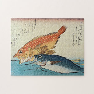 Kasogo & Himedai - Hiroshige's Japanese Fish Jigsaw Puzzle