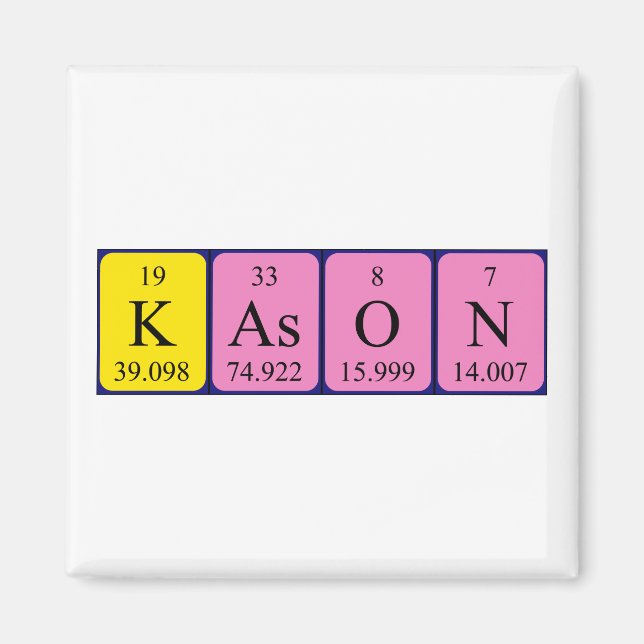Kason periodic table name magnet (Front)