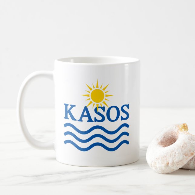 KASOS Greece. Sun Water Coffee Mug (With Donut)