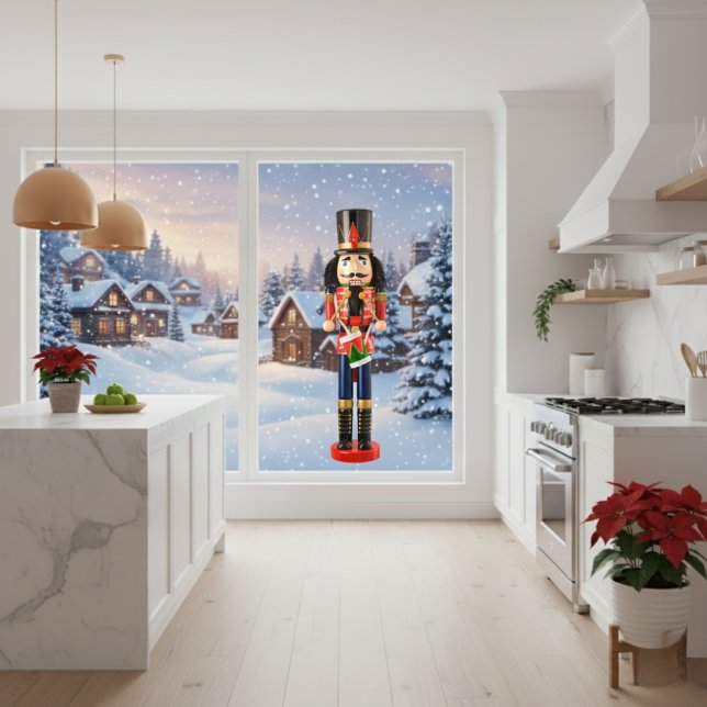 Kaspar the Clingy Drum Major (Nutcracker Window Cling)
