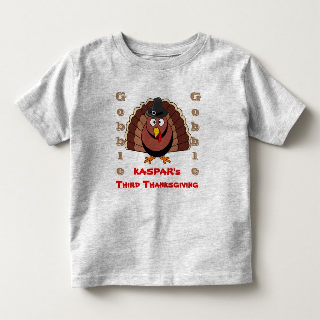 Kaspar's Third Thanksgiving Toddler T-Shirt (Front)