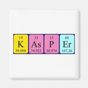 Kasper periodic table name magnet