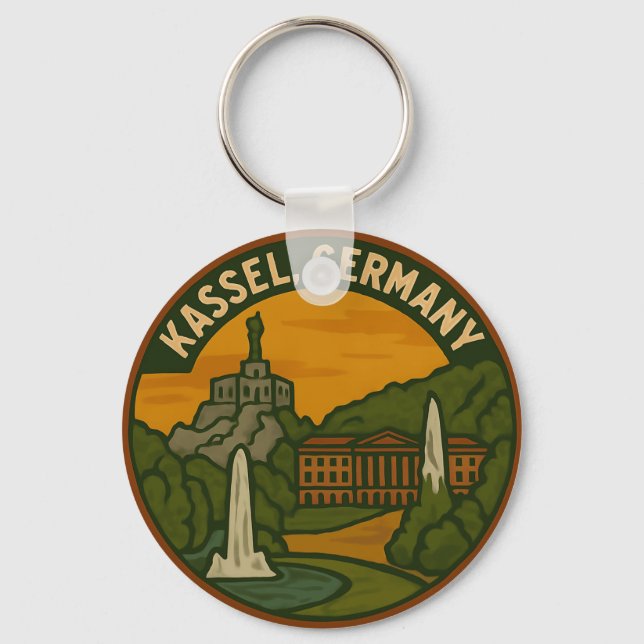 Kassel Germany Hercules Art Key Ring (Front)