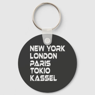Kassel New York London Paris Tokio Anhänger Key Ring