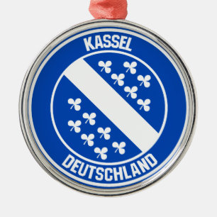 Kassel Round Emblem Metal Ornament