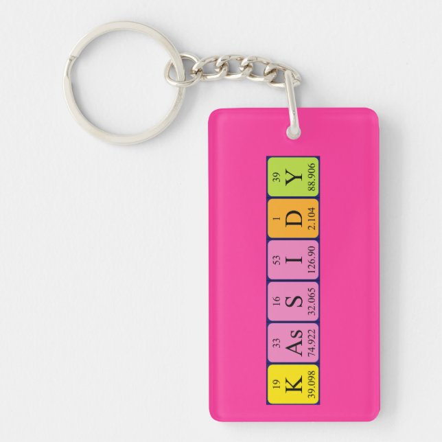 Kassidy periodic table name keyring (Front)