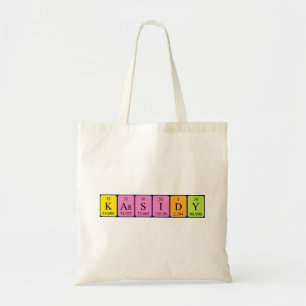 Kassidy periodic table name tote bag