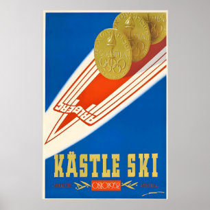 Kastle Ski Austria Oslo Alps Mountains Snow Poster