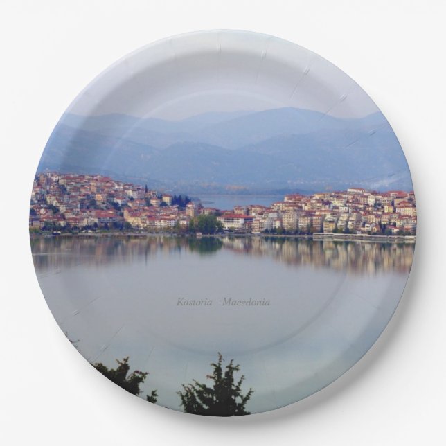 Kastoria – Macedonia Paper Plate (Front)