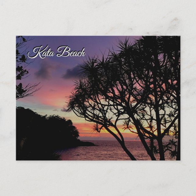Kata Beach Sunset, Phuket, Thailand Postcard (Front)