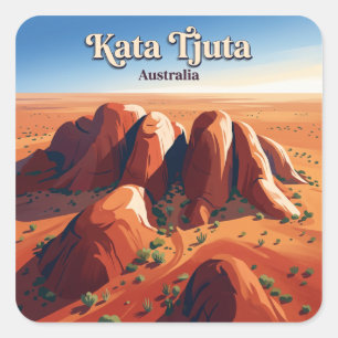Kata Tjuta Yulara Australia Square Sticker