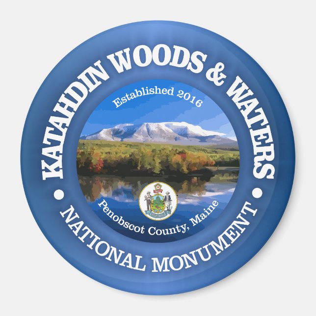 Katahdin Woods & Waters (NM) Magnet (Front)