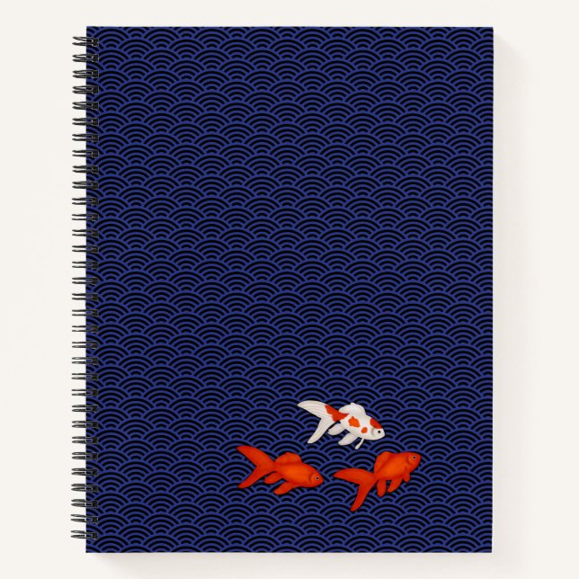 Katakana & Goldfish Personalised Japanese Student Notebook (Front)
