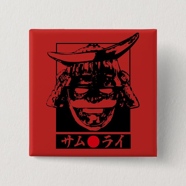 [Katakana] Samurai 15 Cm Square Badge (Front)