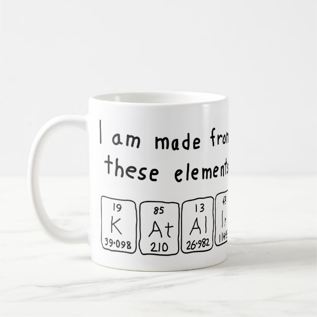 Katalin periodic table name mug (Left)