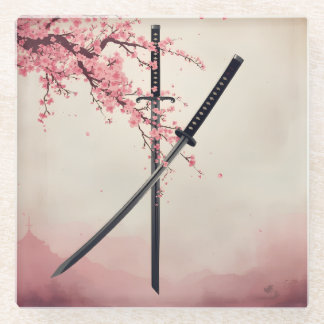 "Katana and Sange" Glass Coaster