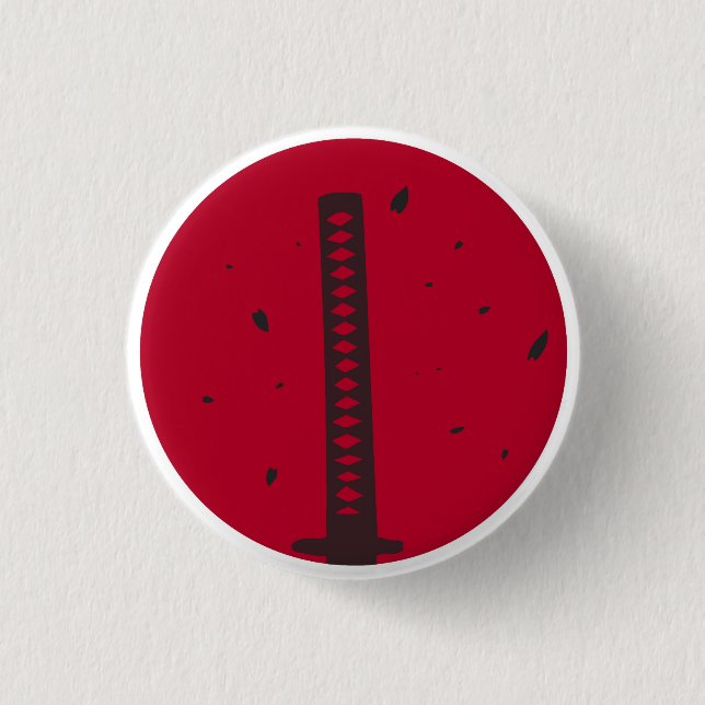 Katana Art 3 Cm Round Badge (Front)