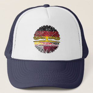 Katar Katarisch Deutsch Deutschland Baum Wurzel Trucker Hat