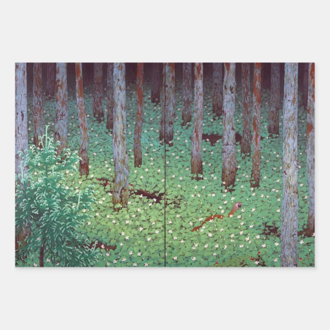 Katayama Bokuyo Mori Forest Wrapping Paper (Front)