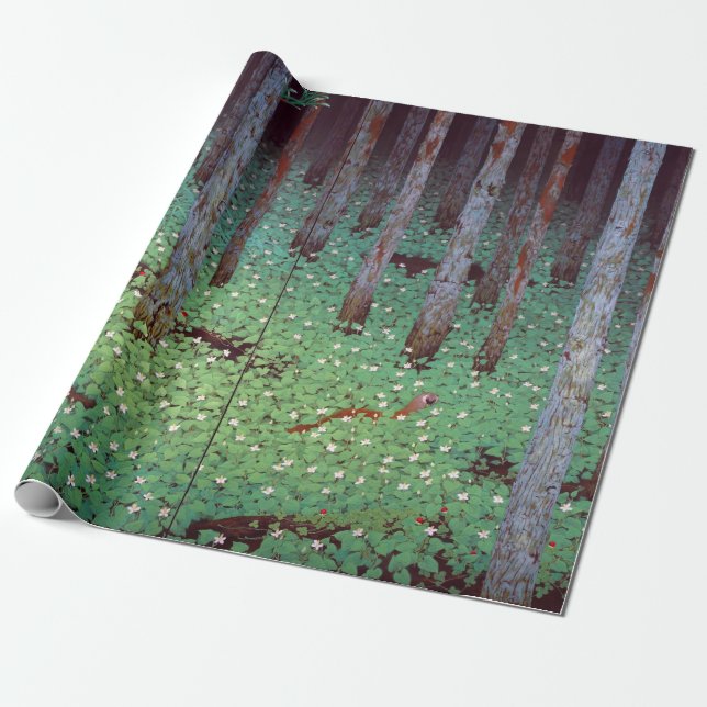 Katayama Bokuyo Mori Forest Wrapping Paper (Unrolled)