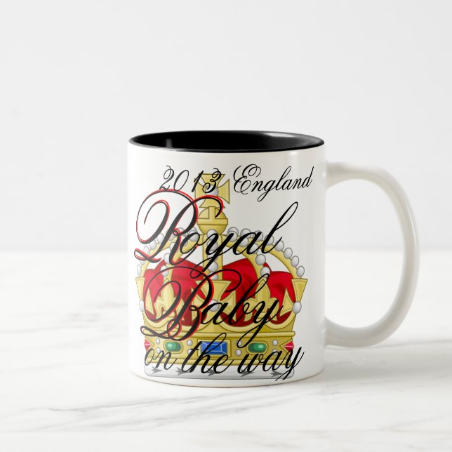 Kate and William Royal Baby on the way Two-Tone Coffee Mug (Right)