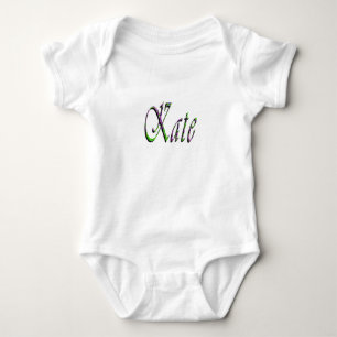 "Kate" Floral Lavender Kate Name, Baby Bodysuit