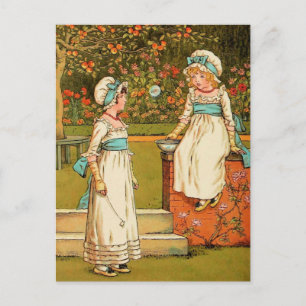 Kate Greenaway: Bubbles Postcard