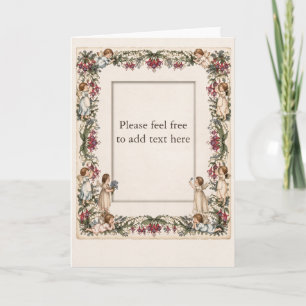 Kate Greenaway Fuchsia Cherubs Lily of the Valley Card